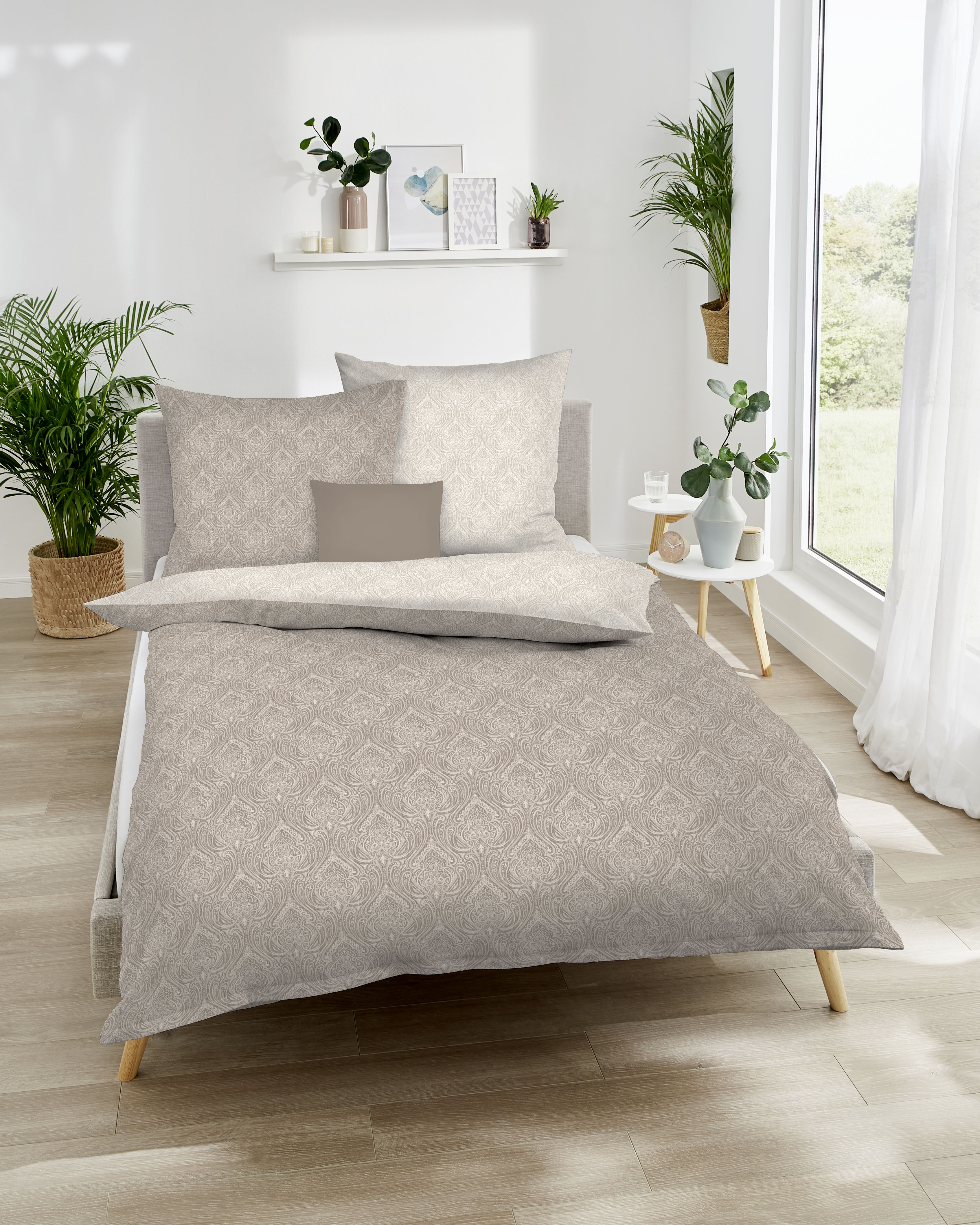 Mako Satin Bettwäsche nougat-braun