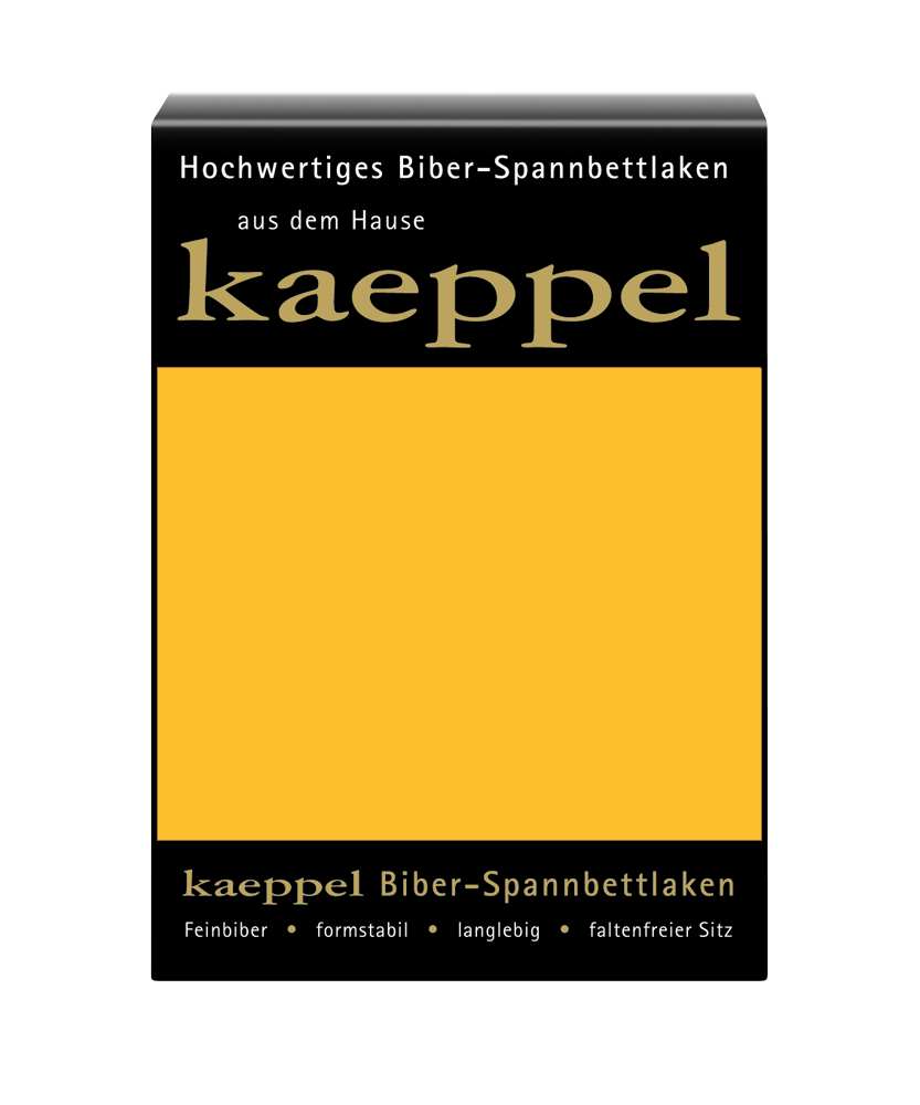 Biber Spannbetttuch gelb