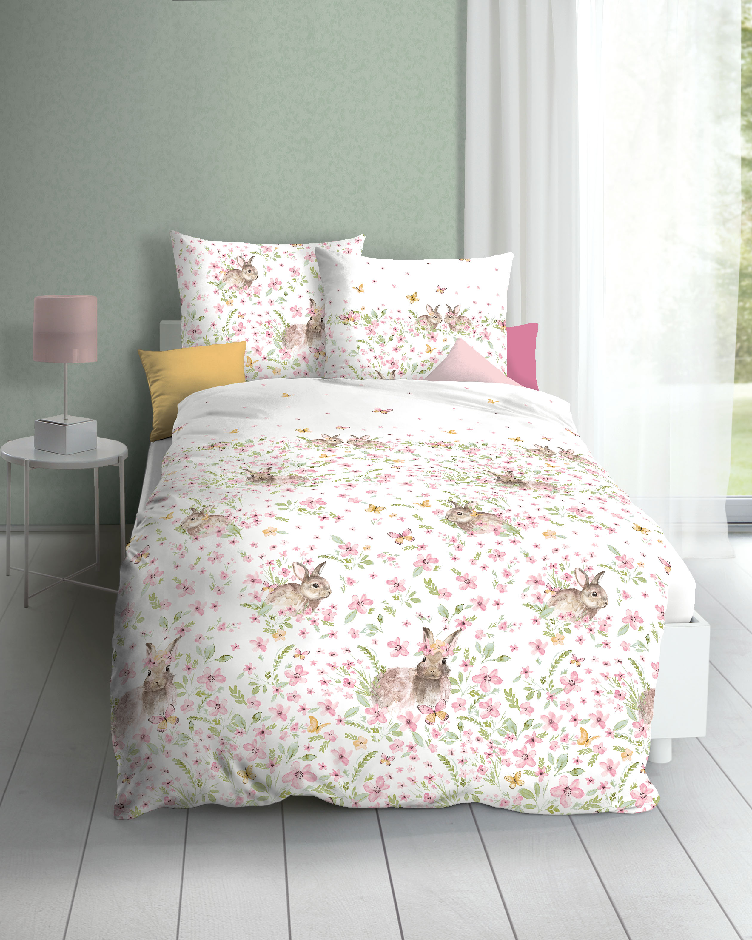 Mako Satin Bettwäsche rosa