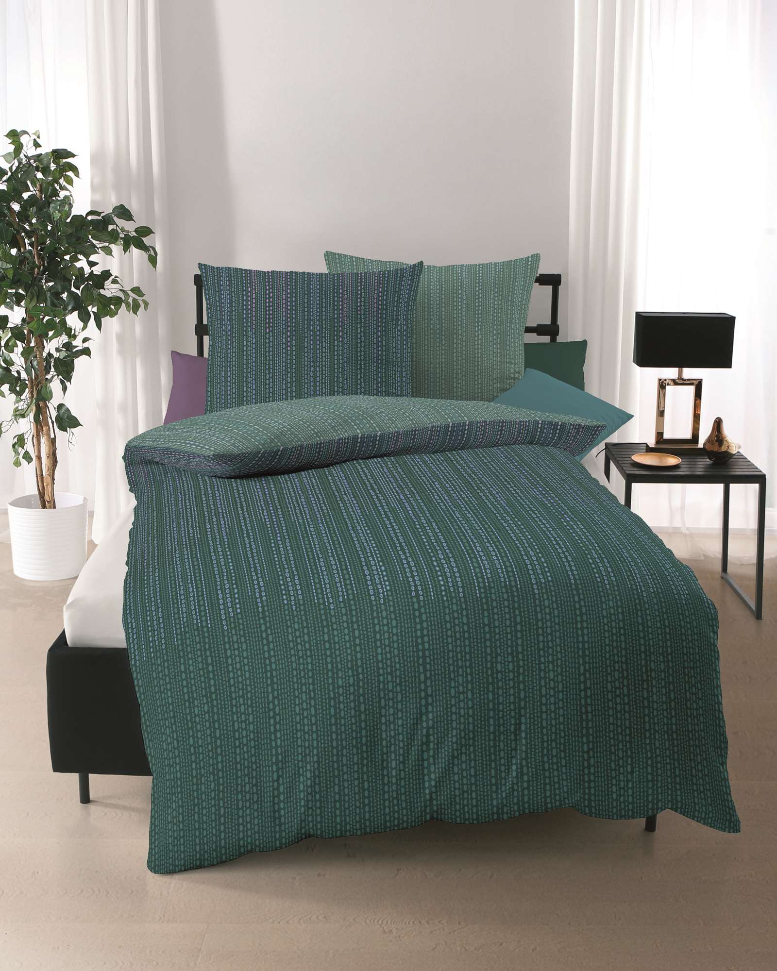 Mako-Satin-Bettwaesche-kaeppel-329-Vertigo-88-smaragd Mako Satin Bettwäsche smaragd