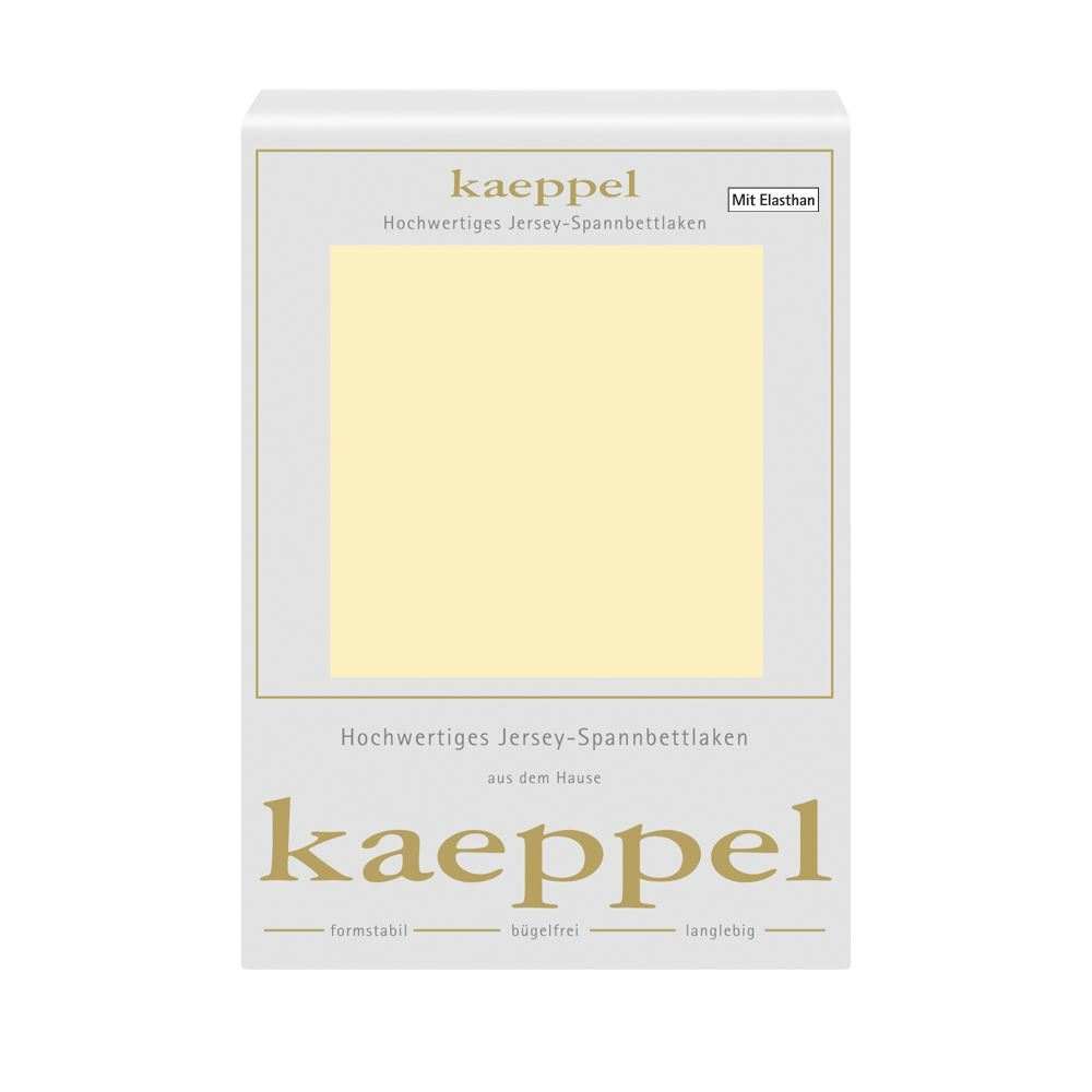 Spannbettlaken Jersey Elastan vanille creme