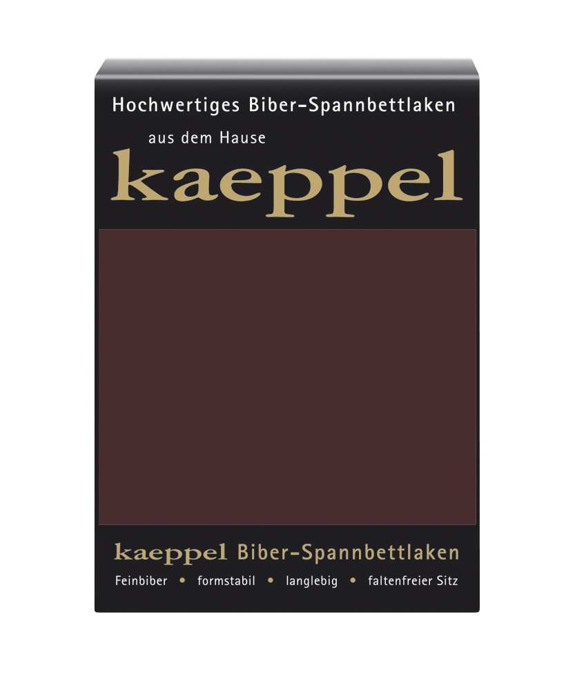 Biber Spannbetttuch nougat braun