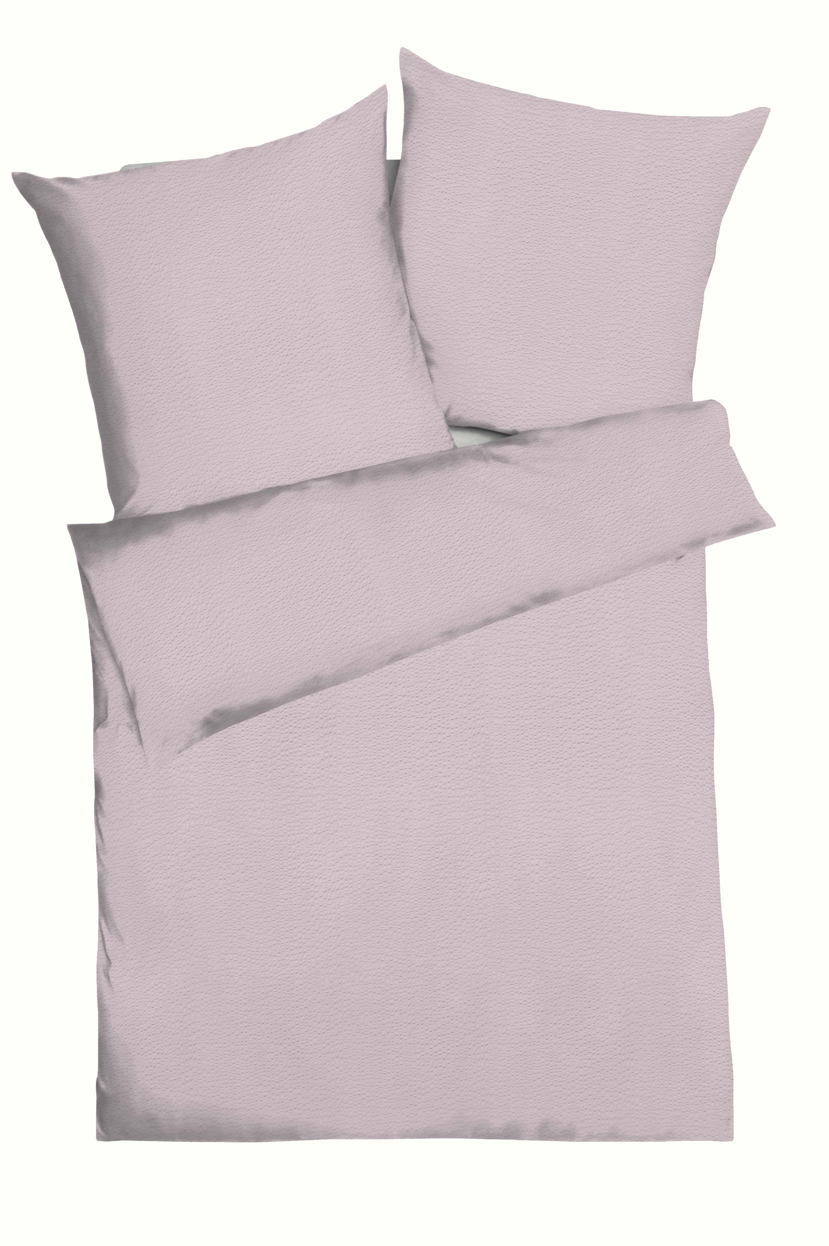 3000-Uni-Baumwoll-Seersucker-445-rose-Draufsichtmapping-nicht-farbverbindlich Seersucker Bettwäsche rosé