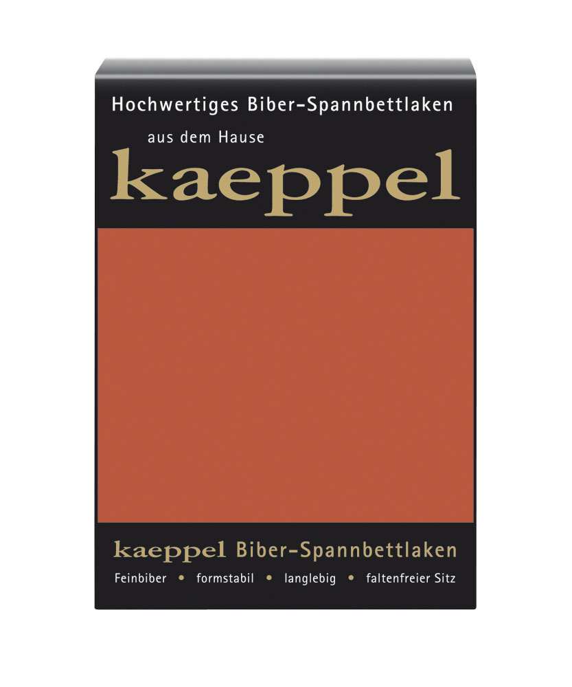 Biber Spannbetttuch terra braun