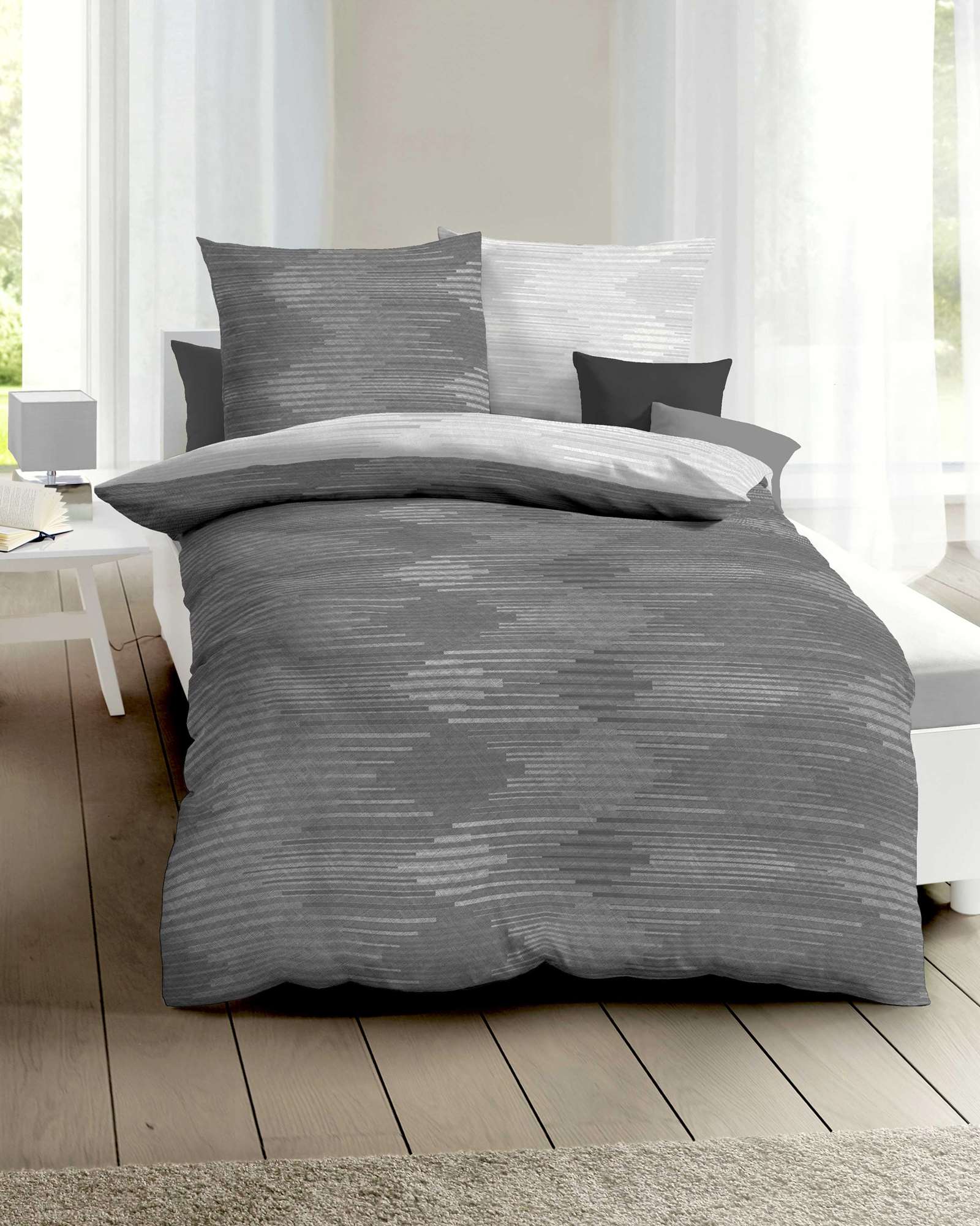Biber-Bettwaesche-kaeppel-328-Ikat-79-zinn Biber Bettwäsche zinn-grau