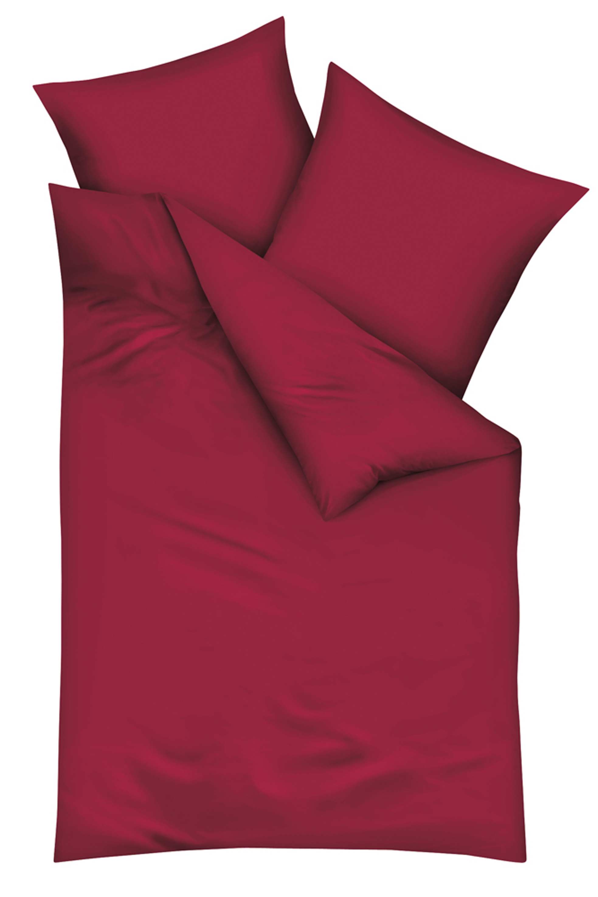 mako satin bettwäsche uni rot