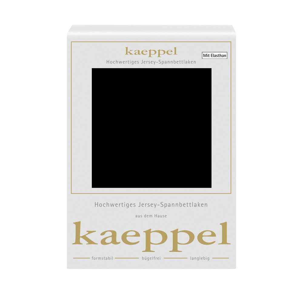 Spannbettlaken Jersey Elastan schwarz