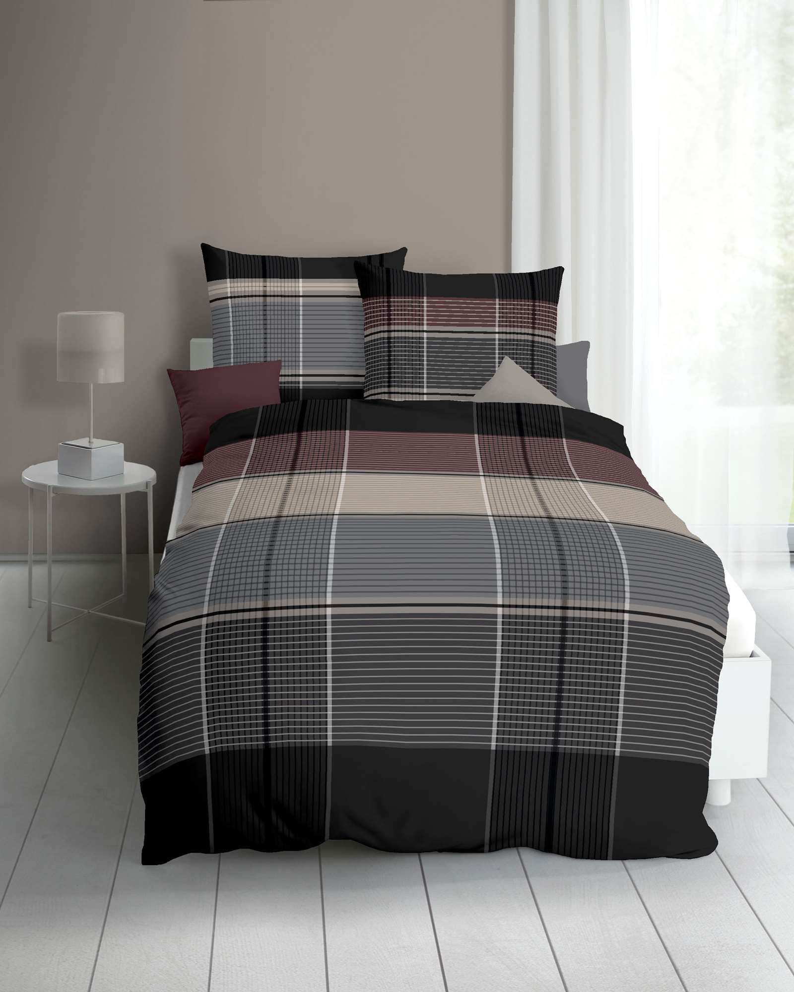 Mako-Satin-Bettwaesche-Design-306-Architect-19-anthrazit Mako Satin Bettwäsche anthrazit