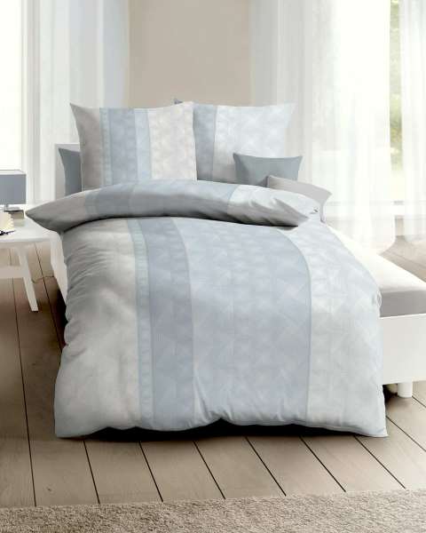 Mako Satin Bettwäsche hellblau Mako Satin Bettwäsche hellblau