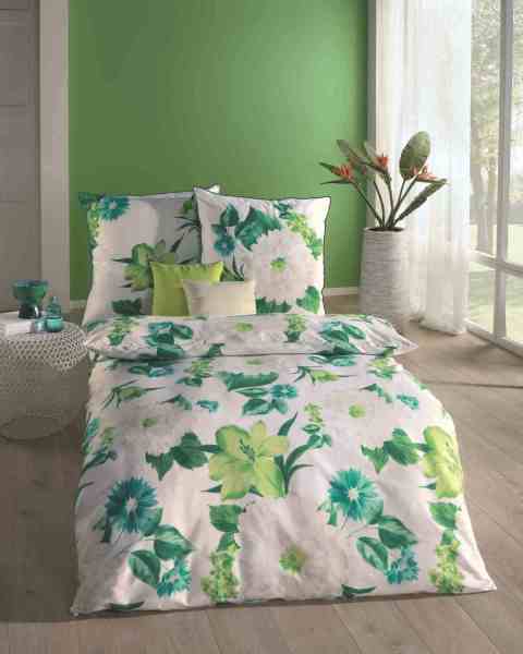 Mako Satin Bettwäsche jade Mako Satin Bettwäsche jade