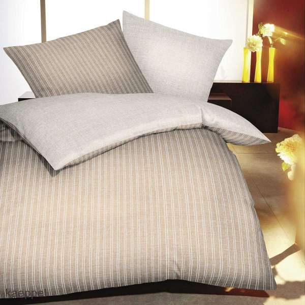 Mako Satin Bettwäsche natur creme Mako Satin Bettwäsche natur creme