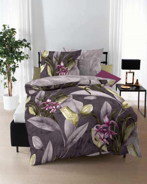 Mako Satin Bettwäsche mauve Mako Satin Bettwäsche mauve