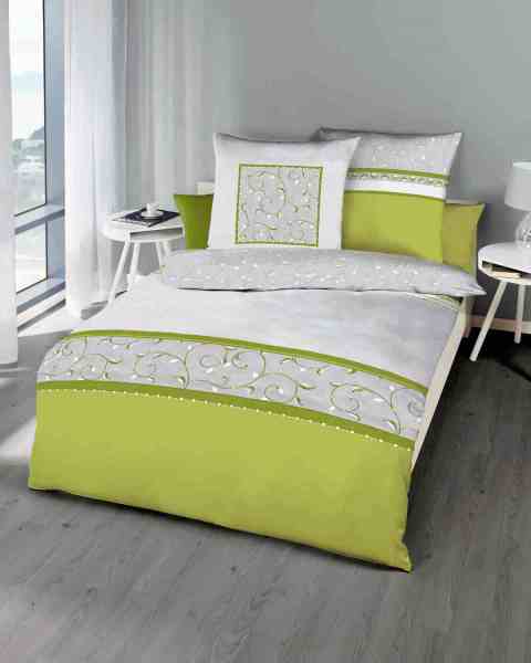 Mako Satin Bettwäsche lind Mako Satin Bettwäsche lind