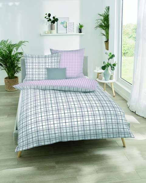 Mako Satin Bettwäsche rosé Mako Satin Bettwäsche rosé