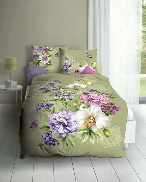 Mako Satin Bettwäsche lind Mako Satin Bettwäsche lind