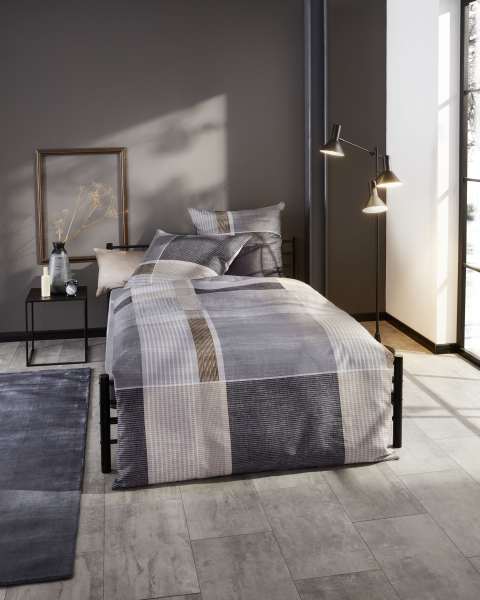 Mako Satin Bettwäsche schwarz Mako Satin Bettwäsche schwarz