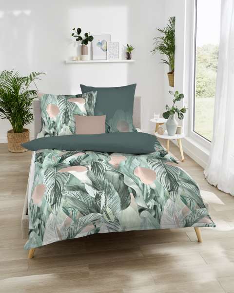 Mako Satin Bettwäsche jade Mako Satin Bettwäsche jade