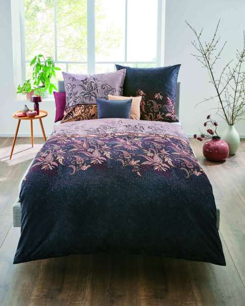 Mako Satin Bettwäsche schwarz Mako Satin Bettwäsche schwarz