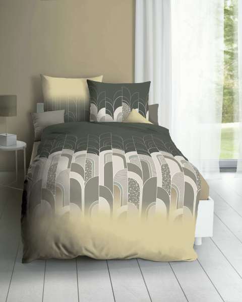 Mako Satin Bettwäsche khaki Mako Satin Bettwäsche khaki