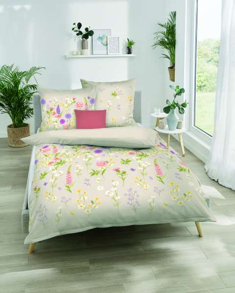 Mako Satin Bettwäsche créme Mako Satin Bettwäsche créme