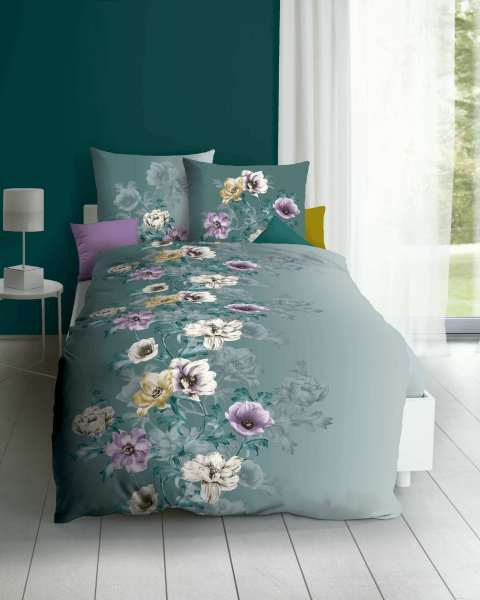 Mako Satin Bettwäsche mint Mako Satin Bettwäsche mint