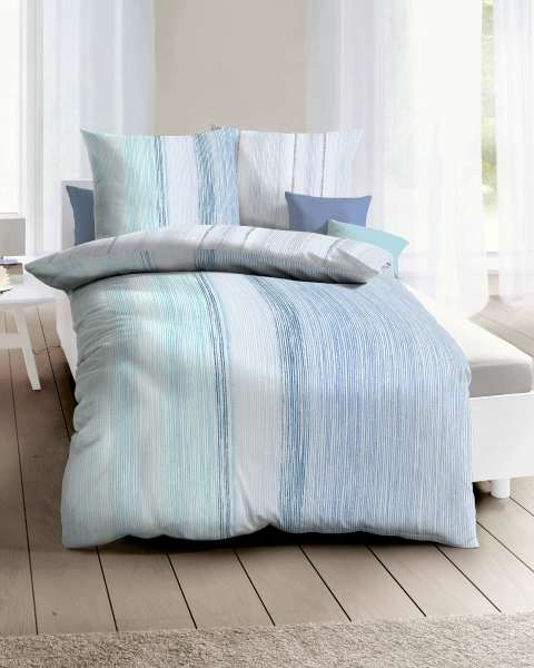 Seersucker Bettwäsche blau Seersucker Bettwäsche blau