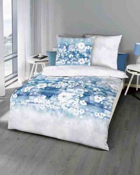 Mako Satin Bettwäsche aqua Mako Satin Bettwäsche aqua