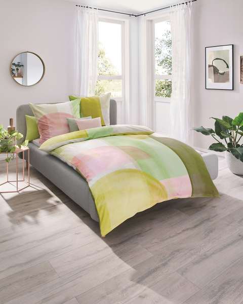 Mako Satin Bettwäsche limone Mako Satin Bettwäsche limone