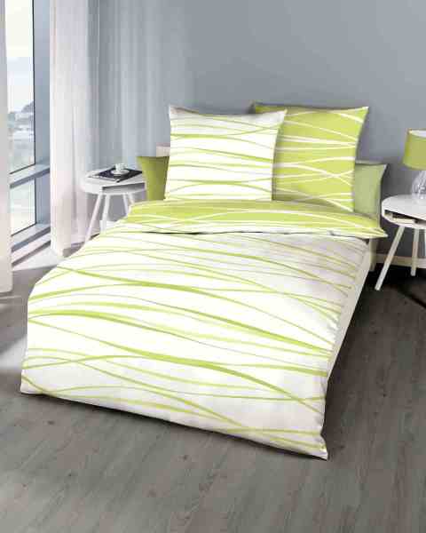 Poly-Cotton Perkal Bettwäsche kiwi Poly-Cotton Perkal Bettwäsche kiwi
