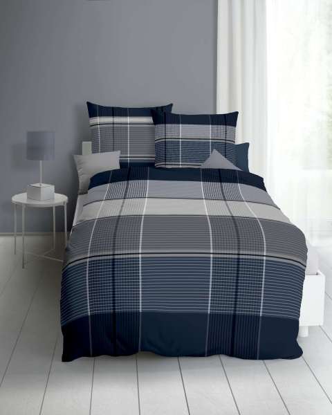 Mako Satin Bettwäsche marine Mako Satin Bettwäsche marine