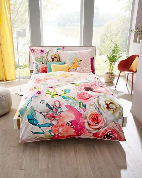 Mako Satin Bettwäsche rosé Mako Satin Bettwäsche rosé