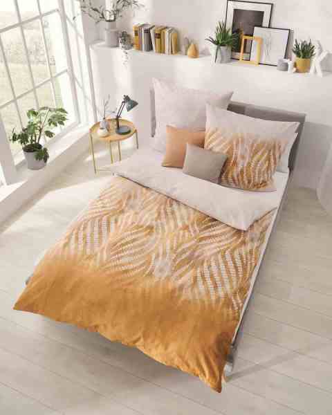 Mako Satin Bettwäsche mit Mais-Muster 910 mais Mako Satin Bettwäsche mit Mais-Muster 910 mais