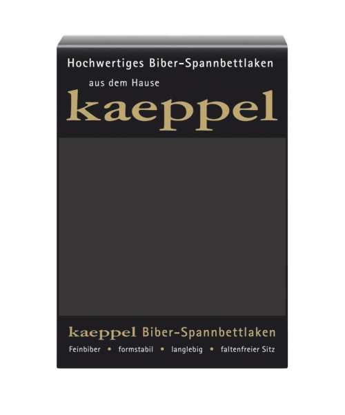 Biber Spannbetttuch anthrazit kaeppel