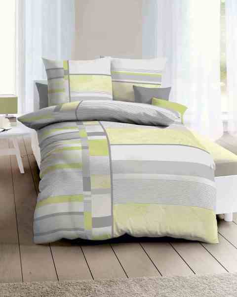 Mako Satin Bettwäsche lind Mako Satin Bettwäsche lind