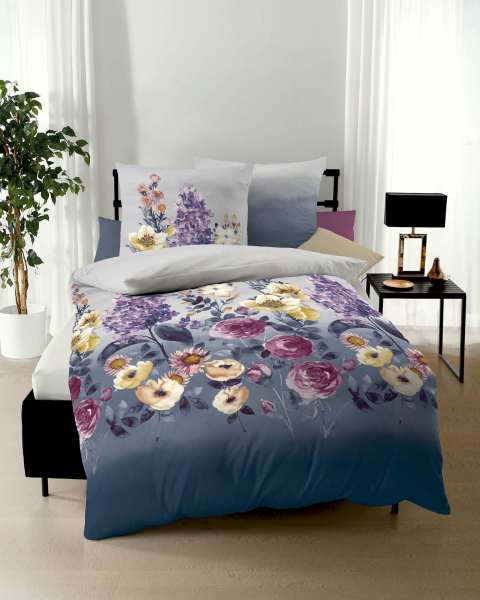 Mako Satin Bettwäsche indigo Mako Satin Bettwäsche indigo