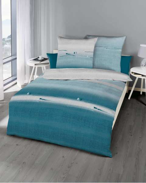 Mako Satin Bettwäsche smaragd grün Mako Satin Bettwäsche smaragd grün