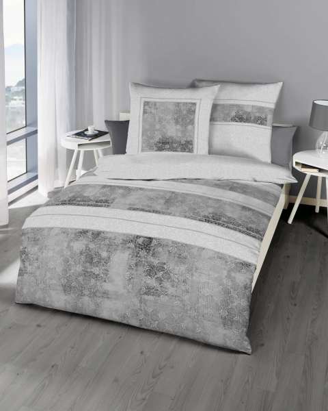 Satin Bettwäsche platin grau Satin Bettwäsche platin grau