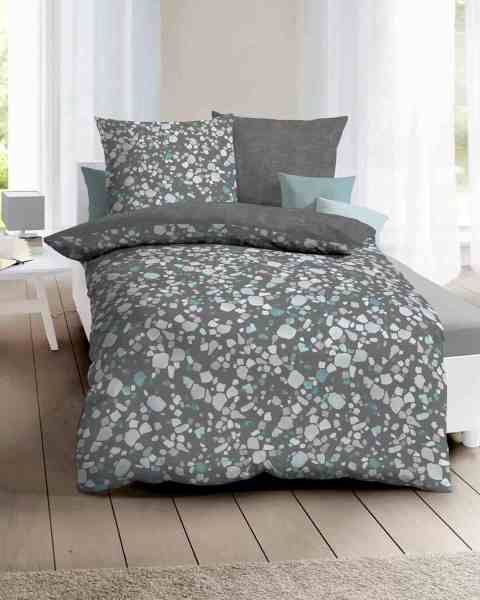 Mako Satin Bettwäsche türkis Mako Satin Bettwäsche türkis