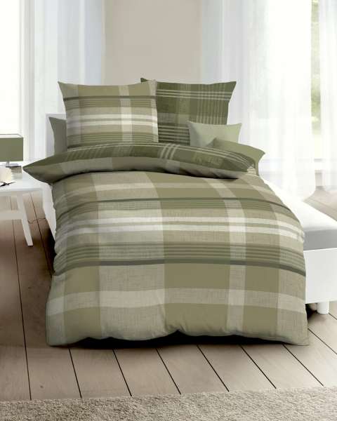 Biber Bettwäsche khaki Biber Bettwäsche khaki