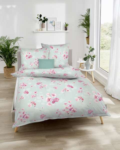 Jersey-Bettwäsche mint-grün
