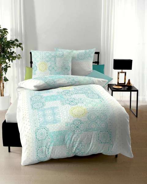 Poly Cotton Perkal Bettwäsche türkis Poly Cotton Perkal Bettwäsche türkis
