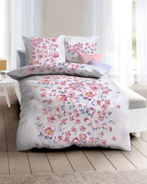 Mako Satin Bettwäsche mauve Mako Satin Bettwäsche mauve