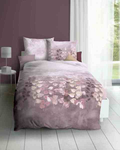 Mako Satin Bettwäsche mauve Mako Satin Bettwäsche mauve