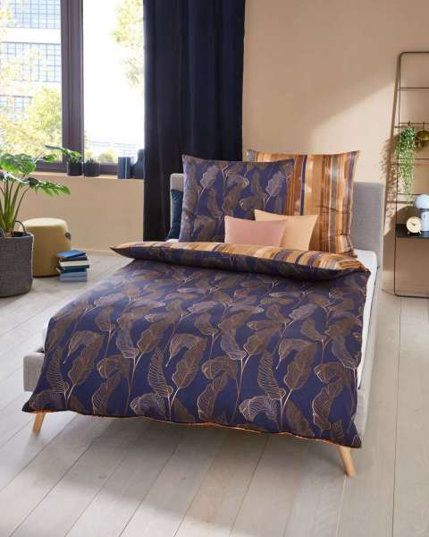 Biber Bettwäsche blau Biber Bettwäsche blau