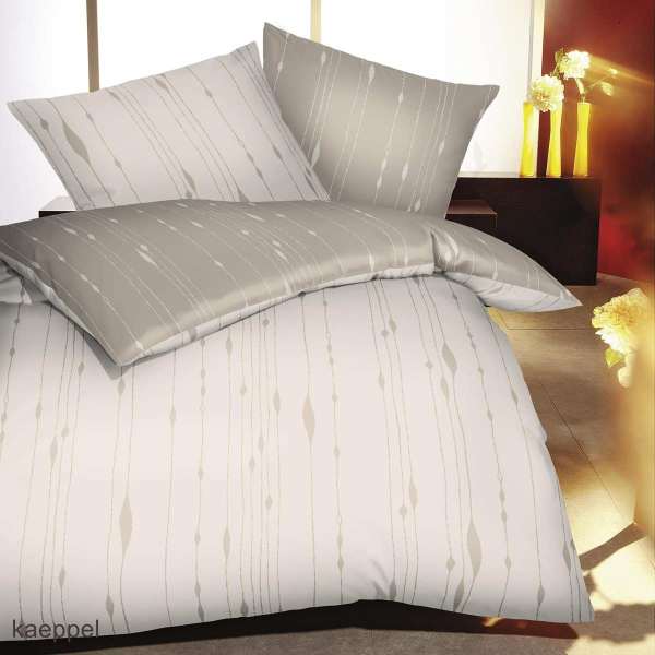 Mako Satin Bettwäsche natur creme Mako Satin Bettwäsche natur creme