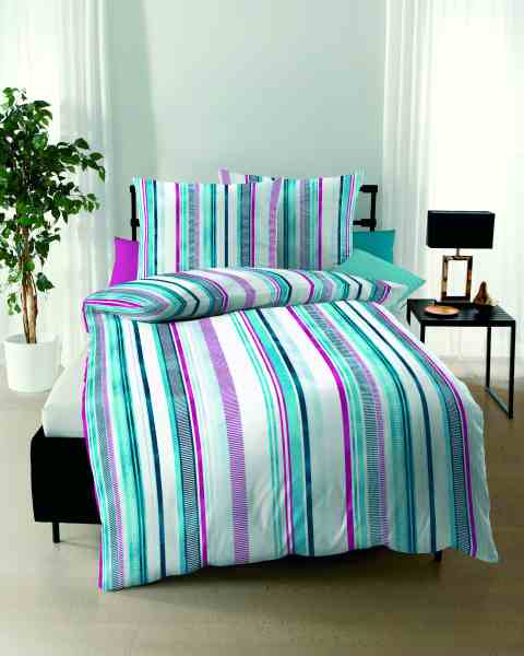 Poly-Cotton Perkal Bettwäsche azur Poly-Cotton Perkal Bettwäsche azur
