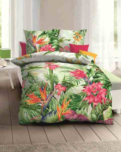 Mako Satin Bettwäsche bunt Mako Satin Bettwäsche bunt