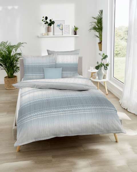 Mako Satin Bettwäsche graphit-grau Mako Satin Bettwäsche graphit-grau