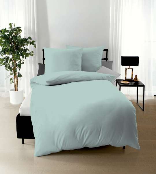 Mako Satin Bettwäsche mint Mako Satin Bettwäsche mint