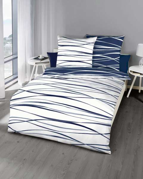 mako satin bettwäsche marine blau mako satin bettwäsche marine blau